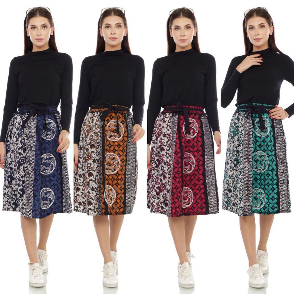 Rok Pendek Batik Cap Batik Handmade Klok Payung Kerja Bawahan Kantoran Kondangan Kasual