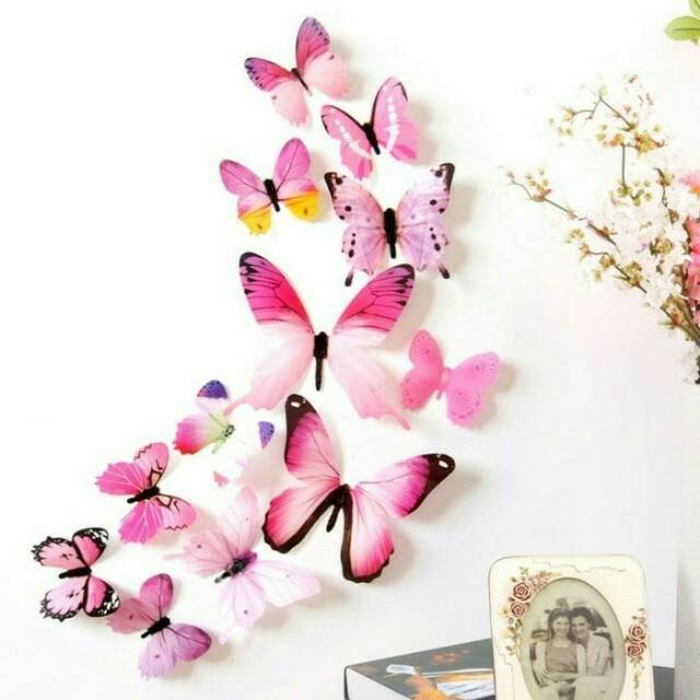 Wallsticker 3d Kupu Kupu Cantik