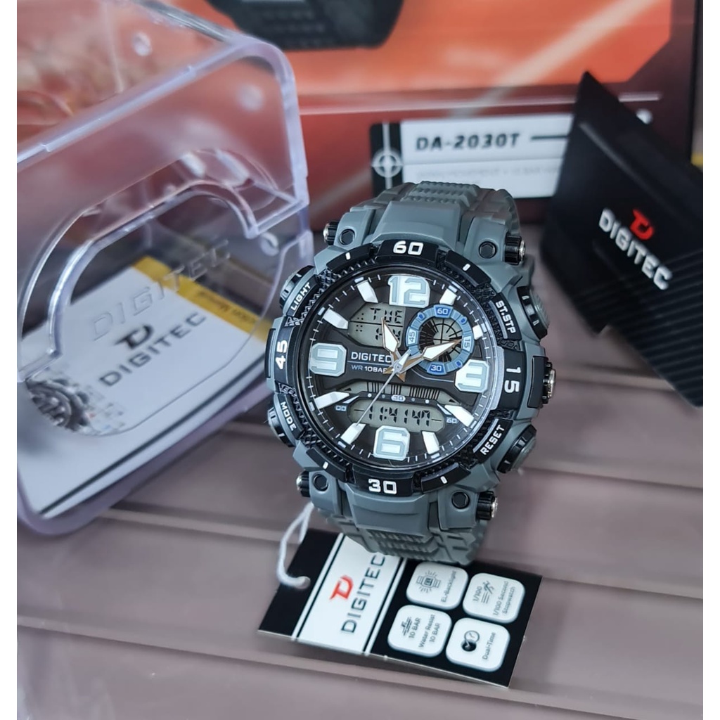 Grosiran Jam Tangan Original Digitec DA-2030T Digital Strap Rubber Water Resist 10 Bar Garansi 1 Tahun