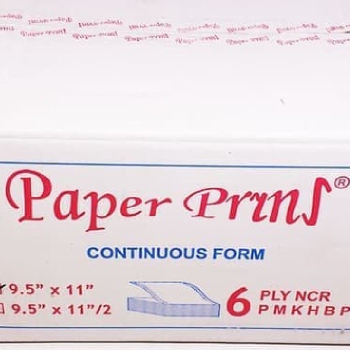 

CONTINUOUS FORM 9,5 X 11 6PLY PAPERPRYRNS