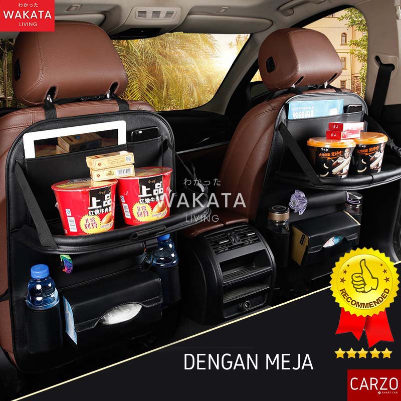 Car Seat Organizer Mobil Kulit Leather Premium Tas Jok Belakang Mobil Multifungsi Carzo Smart Seat