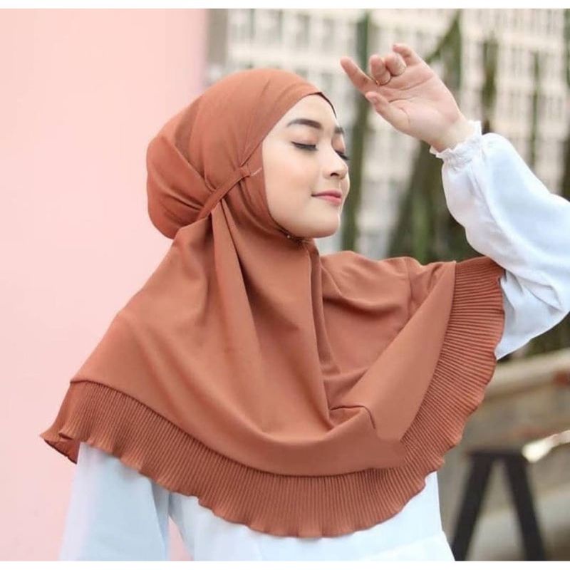 HIJAB BERGO PLISKET BERGO TALI MARYAM PLISKET NON PET IDOLA BERGO MARYAM PLISKET