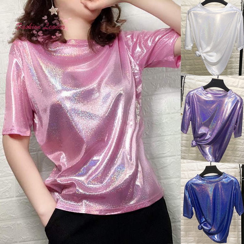 FL COD Kaos T Shirt O Neck Motif Sekuin Warna Variasi FL COD Kaos T Shirt O Neck Motif Sekuin Warna Variasi
