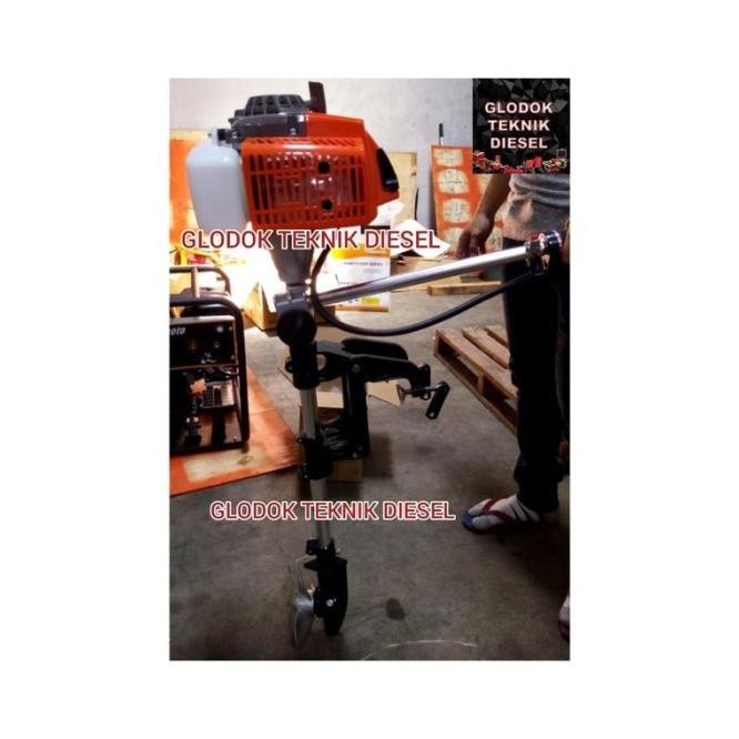 Mesin Tempel 3Hp Yamamoto Outboard Mesin Perahu Bensin Campur 2 Tak