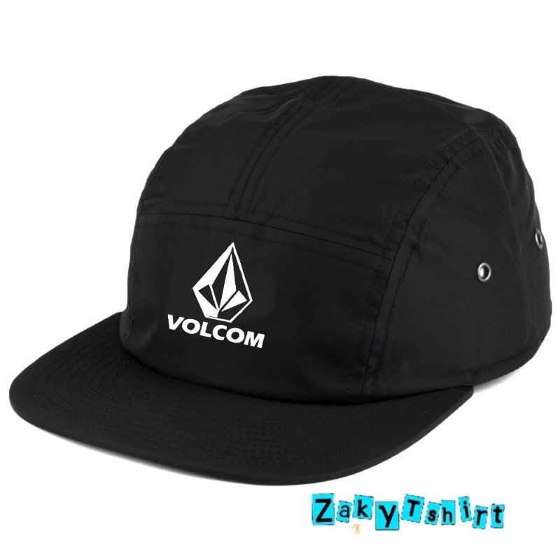 Topi Pria Distro Panel 5 surf skate Hat Volcom BISA COD Casual Terbaru   Cowok Kekinian Z4E0 Murah M
