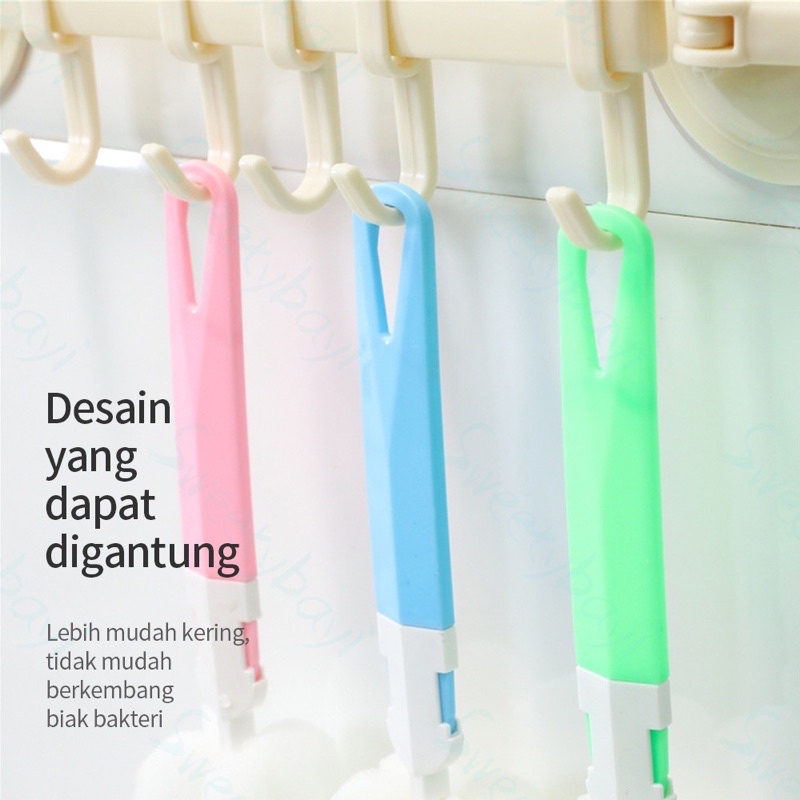 Cleaner Sponge Sikat Botol / Spons tongkat pembersih botol / Gelas n