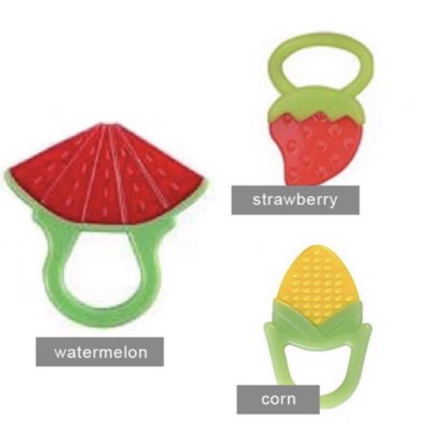 IQ Baby Small Teether - Mainan Gigitan Bayi Strawberry Watermelon Corn