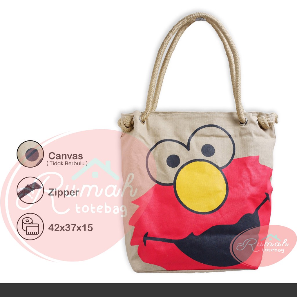 TAS_BDG - TOTEBAG UNIK KARAKTER ELMO