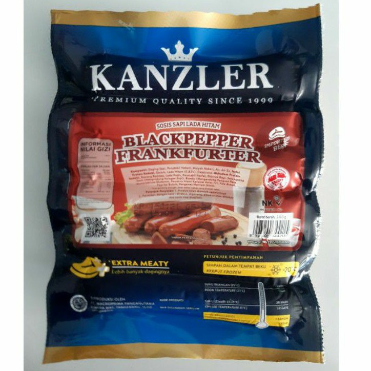 

Kanzler blackpepper frankfurter 300gr