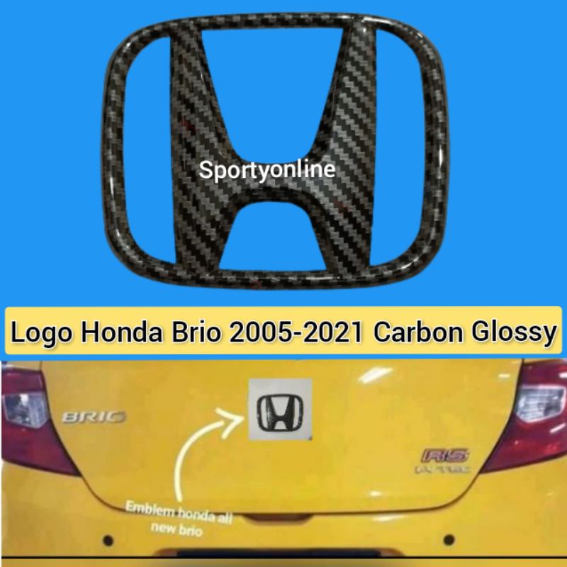 Logo Honda Brio 2005-2021 Carbon glossy