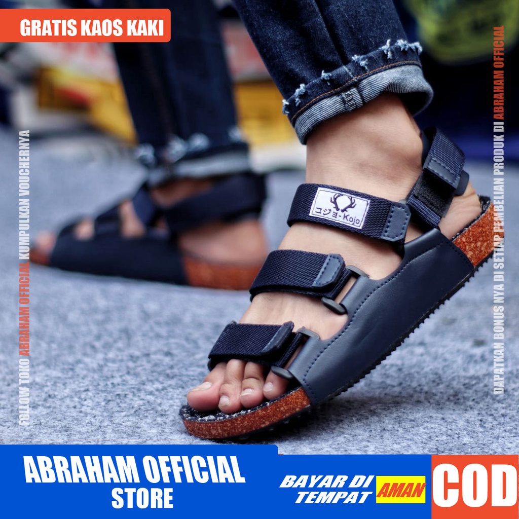 ABRHM x DAICHI Sandal Slide Pria Sandal Slop Pria Sandal Selop Cowok Kekinian Sendal Cowo Original