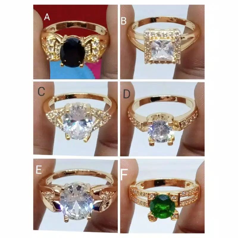 c8.cincin xuping lapis emas wanita/pria