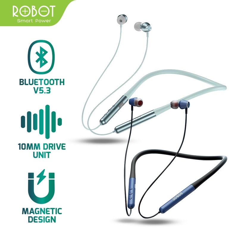 Robot N20 Spirit Sport Headset Bluetooth Wireless Neckband Magnetic Earbuds