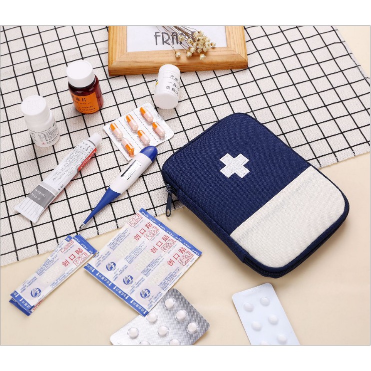 Tempat Kotak Obat Bag Organizer /Tas Mini Obat P3k Bentuk Persegi 91024/91025