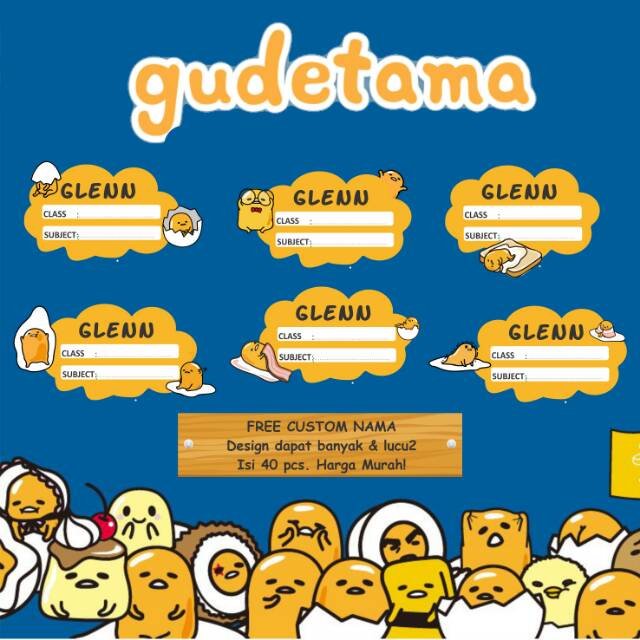 

STIKER BUKU / NAMA GUDETAMA STIKER LABEL