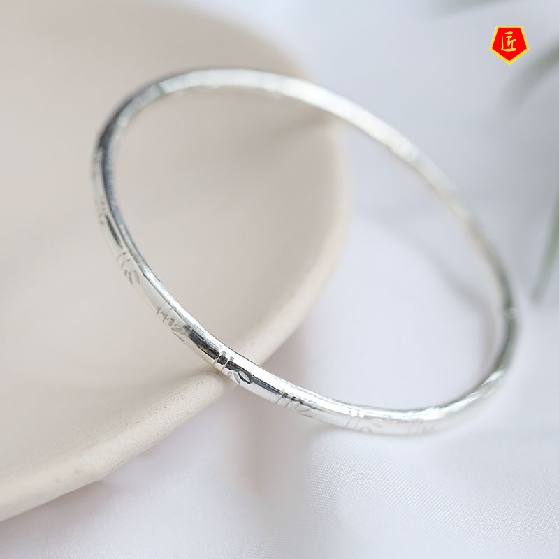 [Ready Stock]New Silver Bamboo Leaf Bracelet Female Niche Cold Style