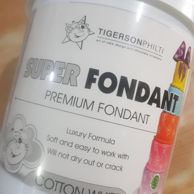 

Super Fondant 500gr repack / Tigerson philti cotton white TERLARIS TERPERCAYA ORIGINAL
