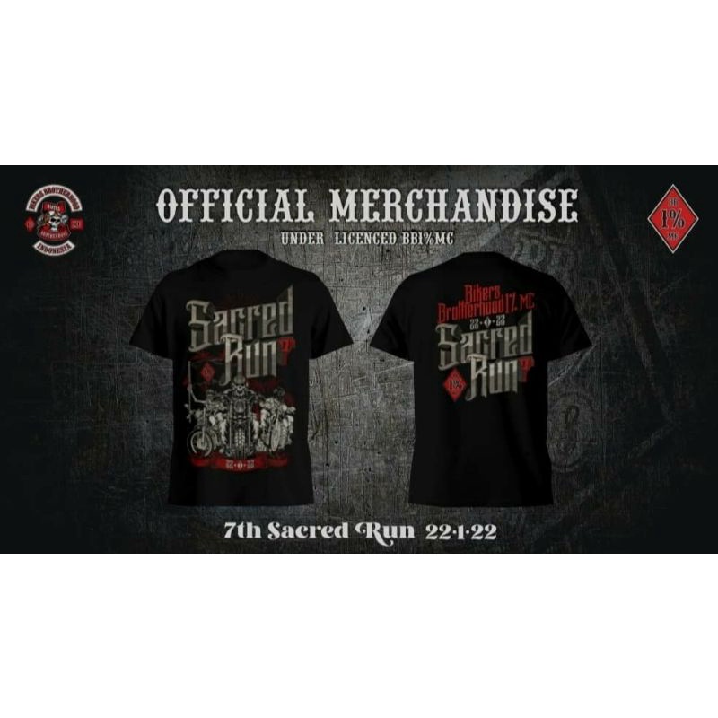 T-Shirt Bikers Brotherhood Seventh Sacred Run | Kaos Motor