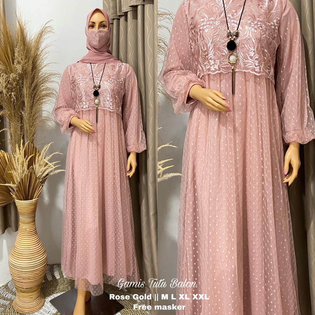 Gamis Tutu Balon / Kebaya Gamis / Baju Gamis Pesta / Kebaya Modern / Gamis Pesta Mewah / Gamis