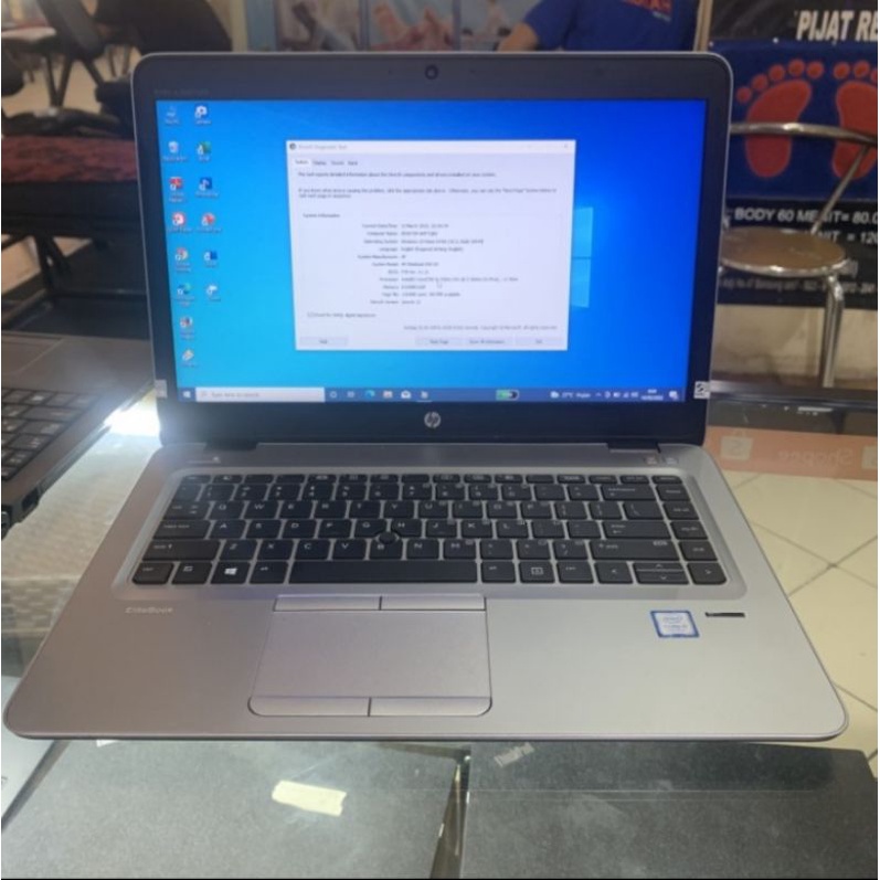 laptop hp Elitebook 840 g4 core i5 gen 7 ram 8 ssd 256