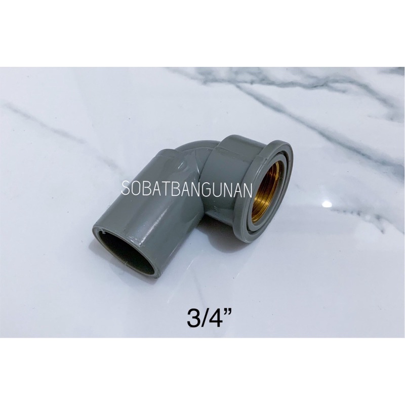 KNEE DRAT 3/4” KUNINGAN / L DRAT DALAM 3/4 KUNINGAN