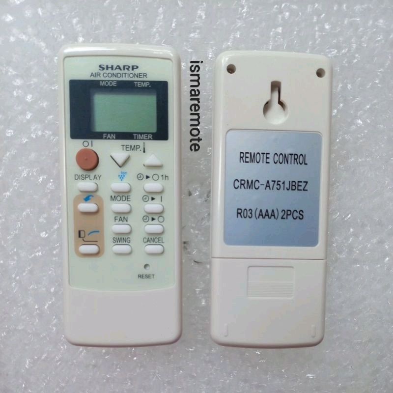 REMOTE REMOT AC SHARP ION PLASMACLUSTER CRMC_A751JBEZ.