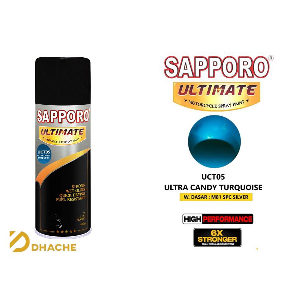 Cat Semprot Sapporo Ultimate UCT05 Ultra Candy Turquoise / Sapporo Spray