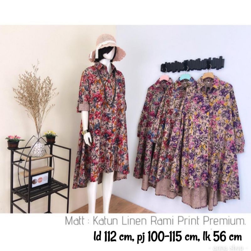 long tunik kemeja model pinguin jumbo