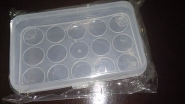 Kotak Telur  / Egg Box Isi 15 Sekat Organizer Bags Eggs Storage Kulkas Jumbo Dapur Masakan Bumbu New