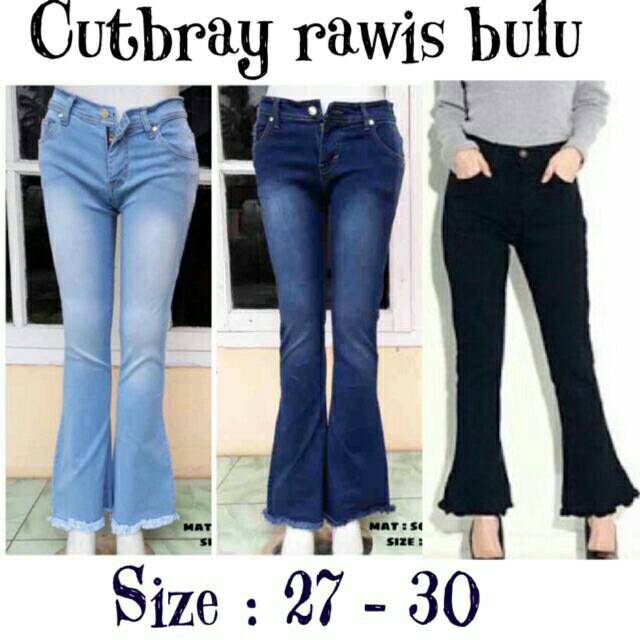  Celana  jeans Cutbray  rawis  import 4 Shopee Indonesia