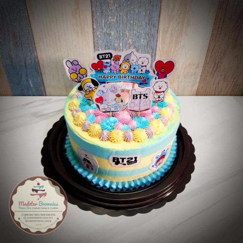 kue ulang tahub anak / kue ulang tahun bt21 / kue ulang tahun bts
