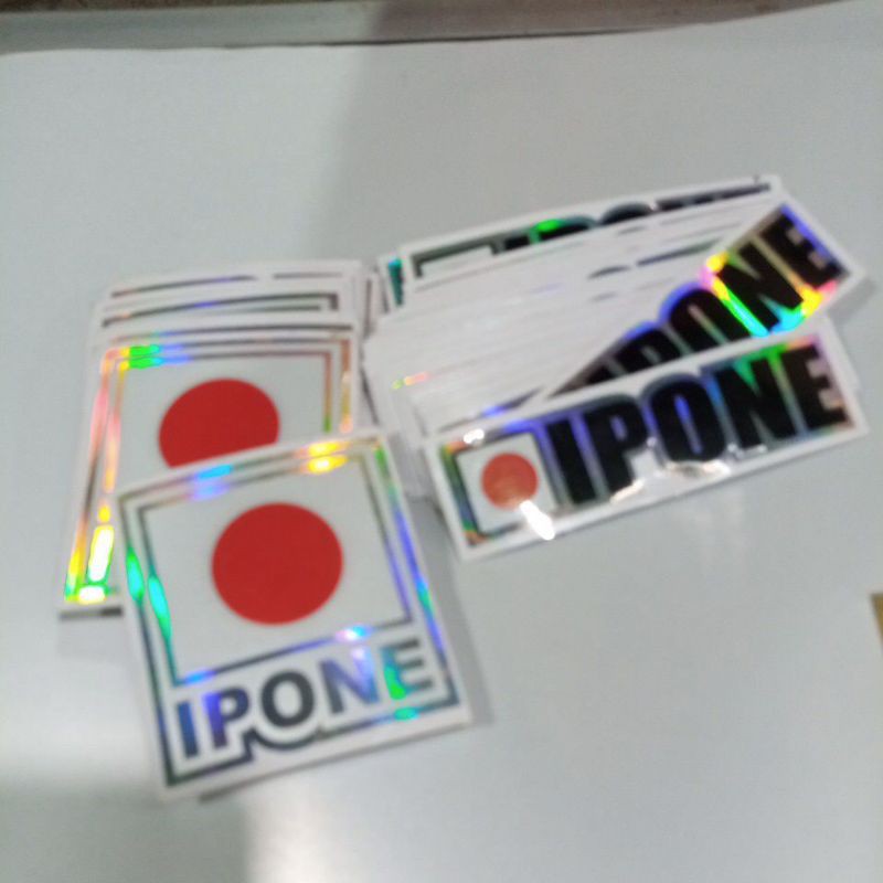 

stiker iPhone bahan Hologram tumpuk reflective