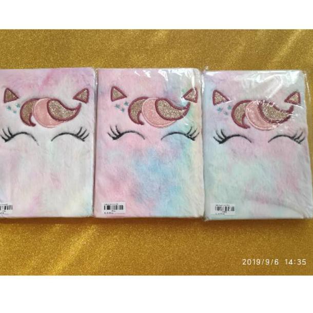 

new✲♀✲.#^ Notebook unicorn A bulu (A5 75lembar) ✬
