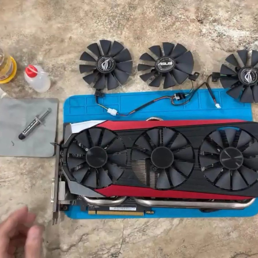 Fan Vga ASUS ROG Strix R9 390x rx 580 8gb 1 set 87mm 6pin