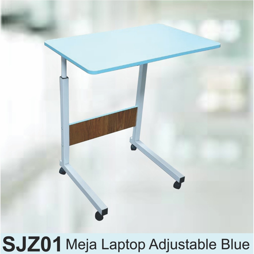 TERLARIS !!! COMPUTER DESK - Samping tempat tidur meja notebook laptop meja multifungsi-BIRU