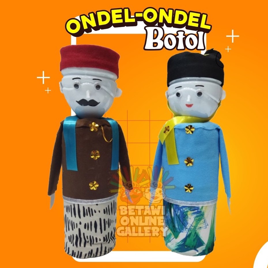 Mainan / Boneka Ondel-ondel bahan botol bekas