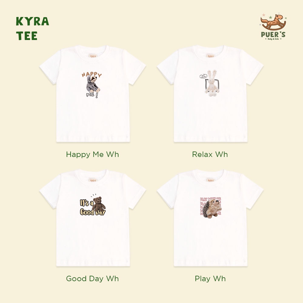 KAOS BAYI DAN ANAK PUER'S KYRA DOLL SERIES WHITE (KAOS ANAK DOLL SERIES)