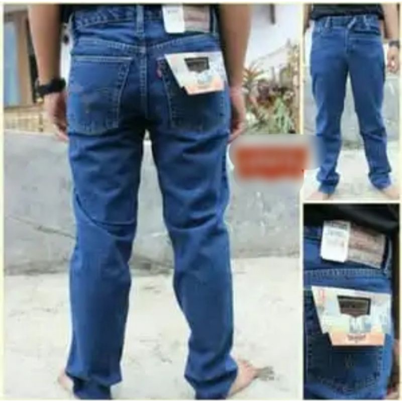 celana jeans denim pria reguler standar promo terbaru
