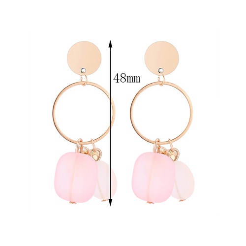 LRC Anting Tusuk Sweet Round Shape Decorated Y5938X