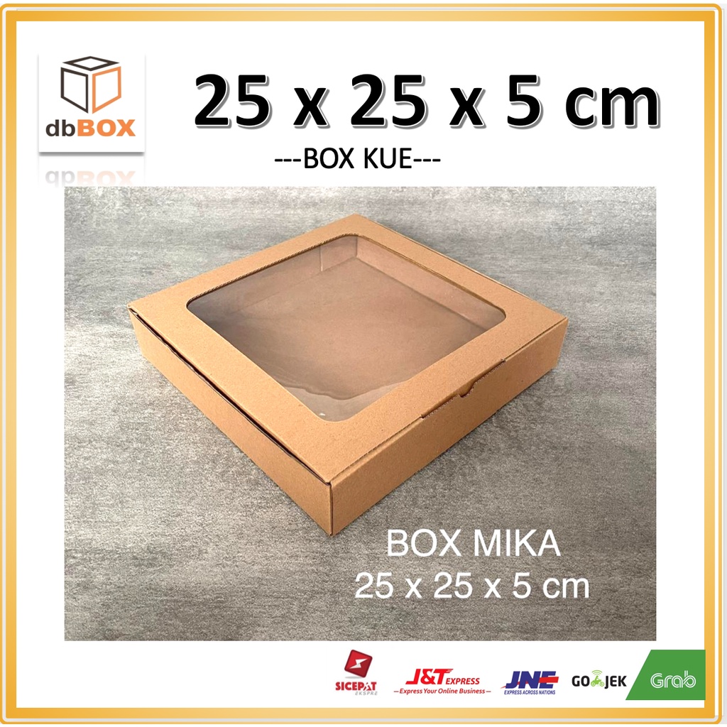 

BOX MIKA 25x25x5 kardus die cut, untuk kue hampers gift box MIKA MIKA KUE