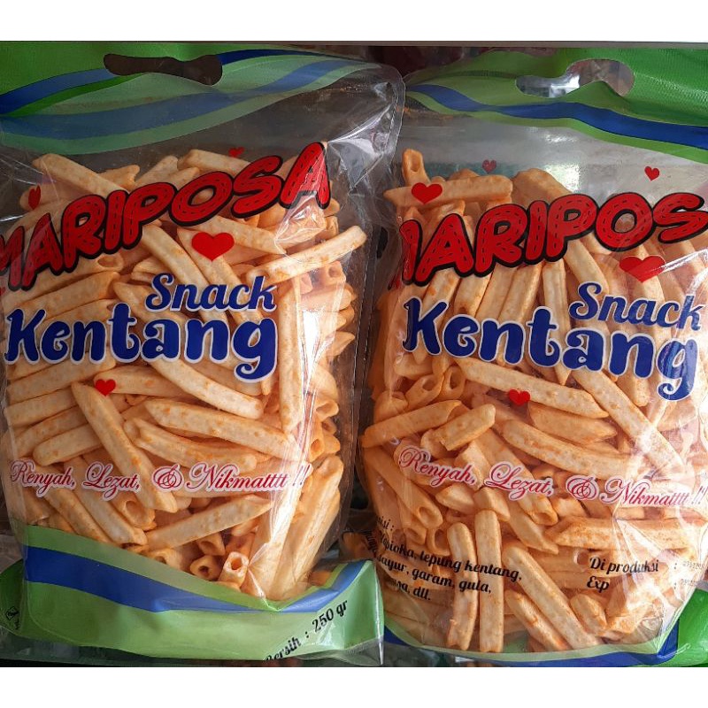 

STIK KENTANG MARIPOSA 250GR/ POTATO STIK/BALADO, ORGINAL DAN, KEJU