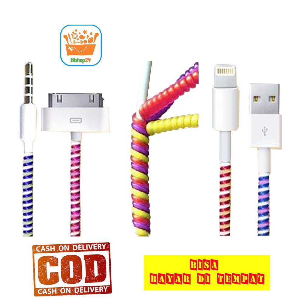 Karet Pelindung Kabel charger 3 Warna Spiral BUY 1 GET 1 FREE / Protector Cable 3 Tone