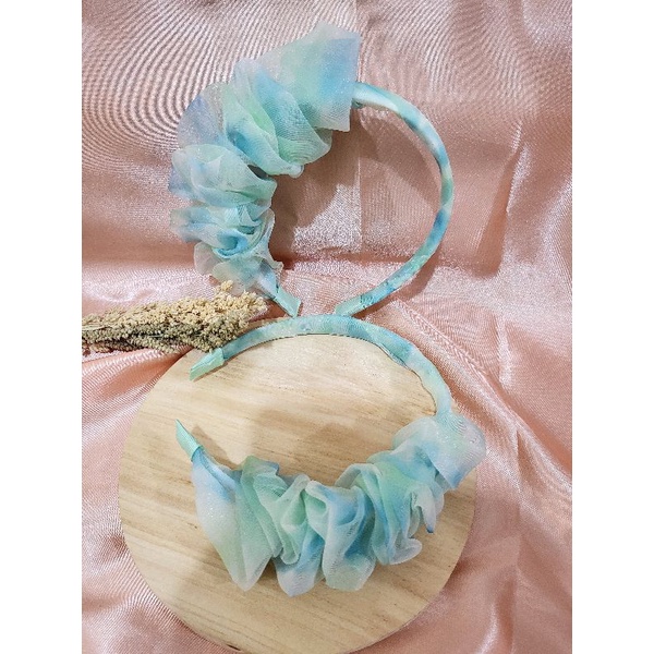 ( SATUAN ) BANDO KOREA SCRUNCHIE KERUT SAMPING