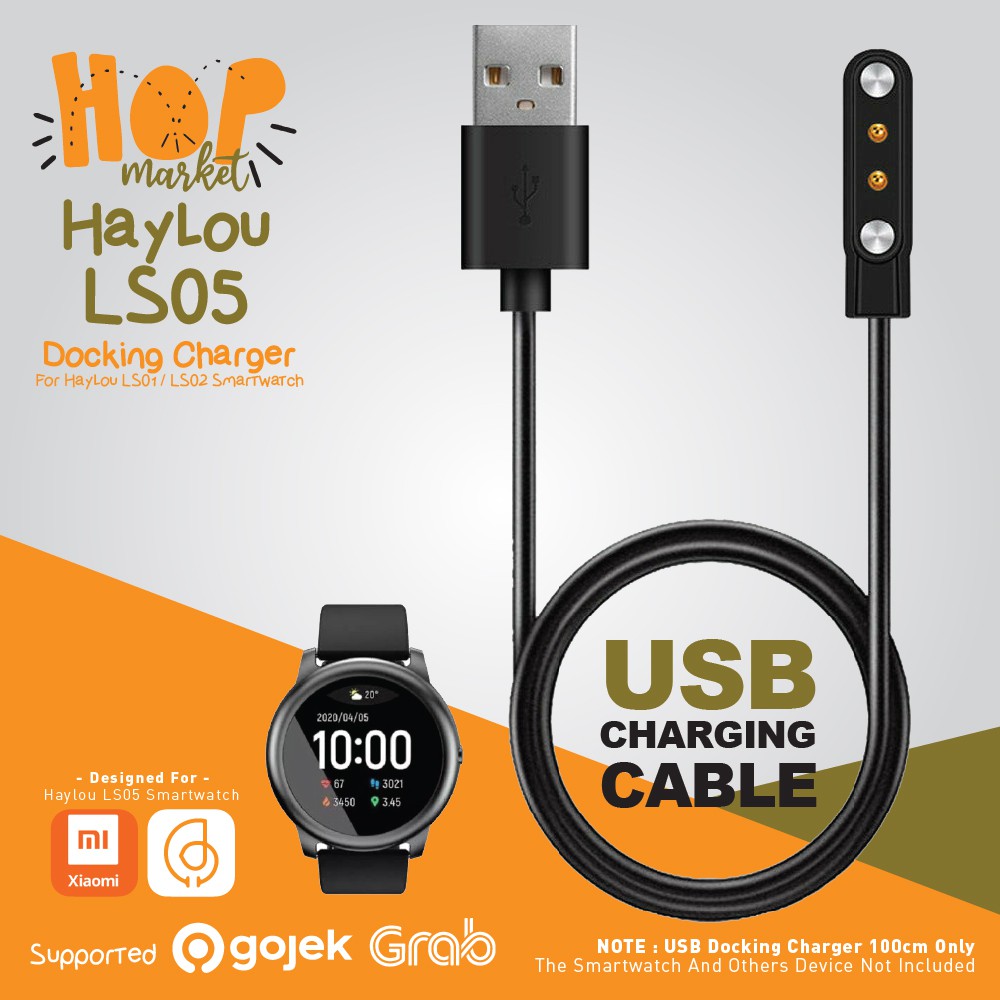 SIKAI Original USB Charger for Haylou Solar LS05 Smartwatch LS 05