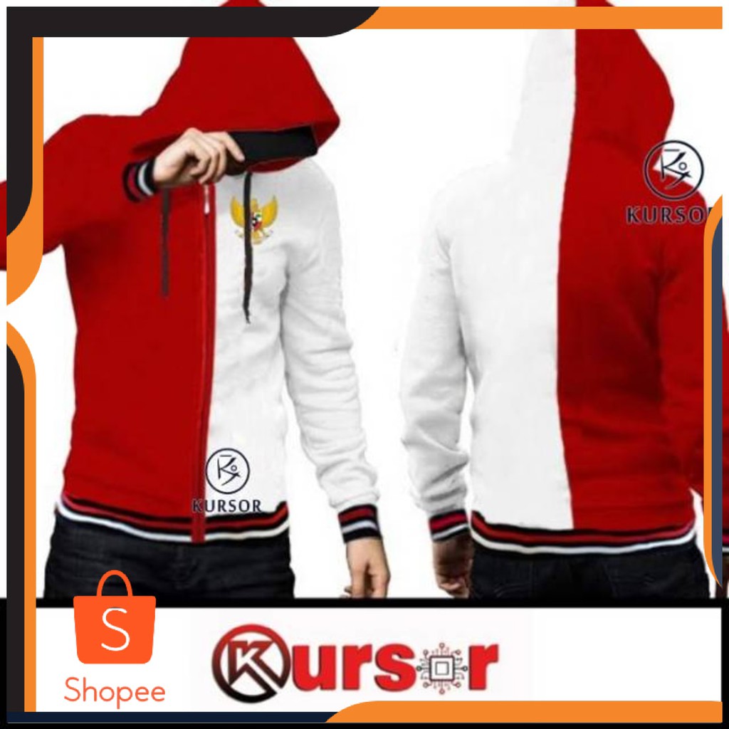 BEST SELLER - JAKET MERAH PUTIH hoodie Garuda Indonesia
