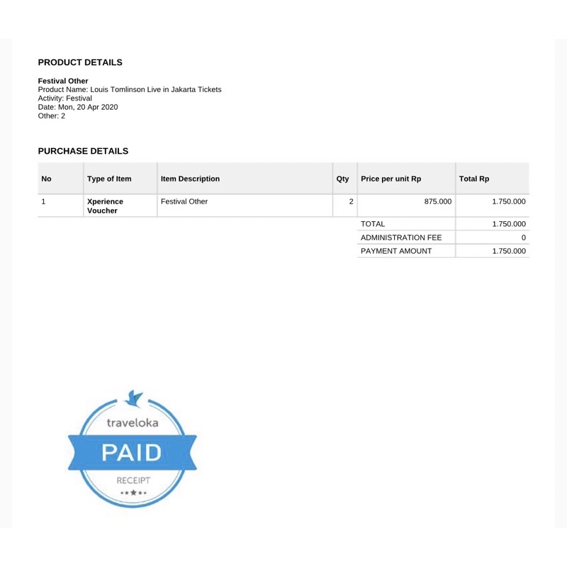 TIKET FESTIVAL LOUIS TOMLINSON WORLD TOUR LIVE IN JAKARTA