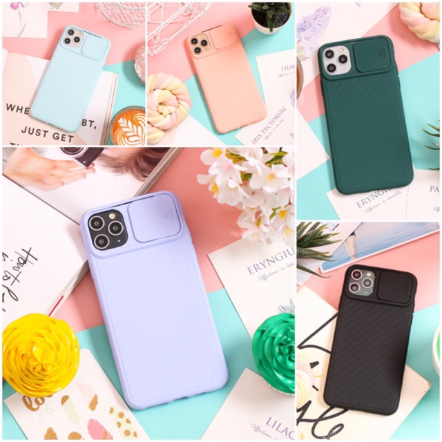 SLIDE CAMERA LENS COVER PROTECTION SOFT CASE FOR IPHONE 11 PRO MAX X 6 7 8 6+ 7+ 8+ SE