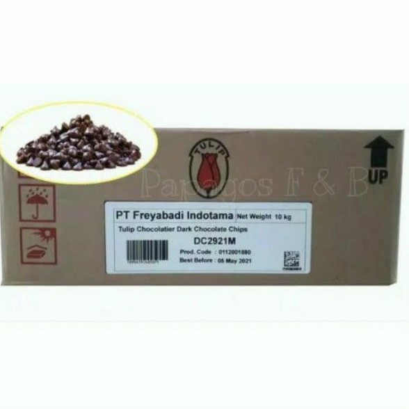 

Chocolate Chips Tulip Dark Choco Chip Coklat Kerucut Paku 250 gr / gram