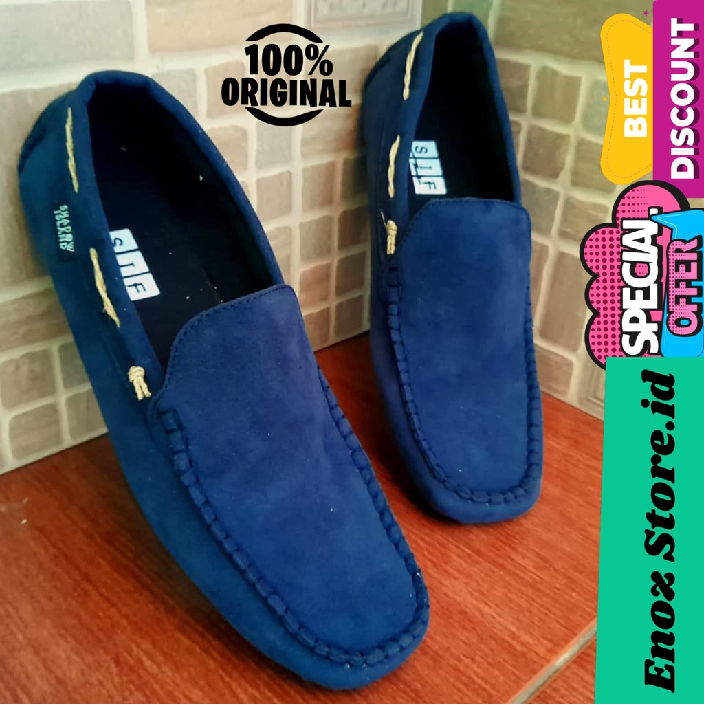 Slip on original pria 100% casual formal santai original handmade bahan suede / sepatu slop kasual cowok keren modis ori lokal