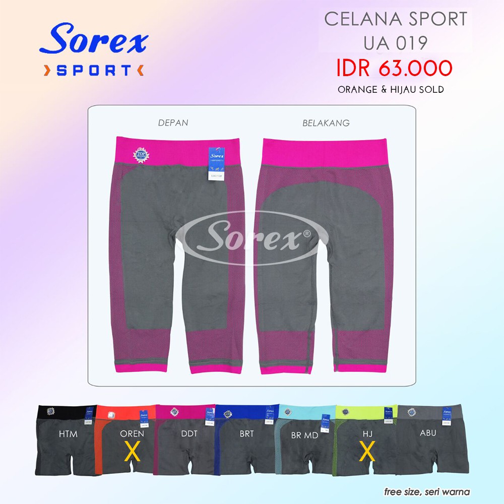 Zoey Celana Sport Sorex Celana Olahraga Wanita Legging Senam Jogging